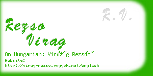 rezso virag business card